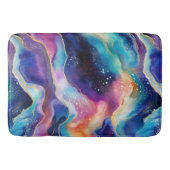 Esthetische kleurrijke regenboogagaat glitter text badmat (Voorkant)