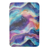 Esthetische kleurrijke regenboogagaat glitter text badmat (Voorkant Verticaal)