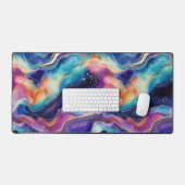 Esthetische kleurrijke regenboogagaat glitter text bureaumat (Keyboard & Muis)