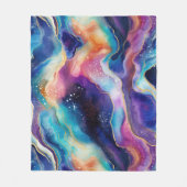 Esthetische kleurrijke regenboogagaat glitter text fleece deken (Voorkant)