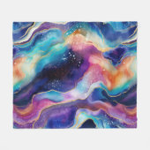 Esthetische kleurrijke regenboogagaat glitter text fleece deken (Voorkant (Horizontaal))