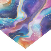 Esthetische kleurrijke regenboogagaat glitter text korte tafelloper (Hoek)