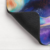 Esthetische kleurrijke regenboogagaat glitter text muismat (Hoek)