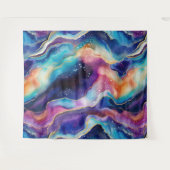 Esthetische kleurrijke regenboogagaat glitter text wandkleed (Voorkant (horizontaal))