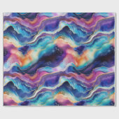 Esthetische kleurrijke regenboogagaat moderne glit cadeaupapier (Vlak)