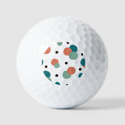 Esthetische kleurrijke Stippen Golfballen (Voorkant)