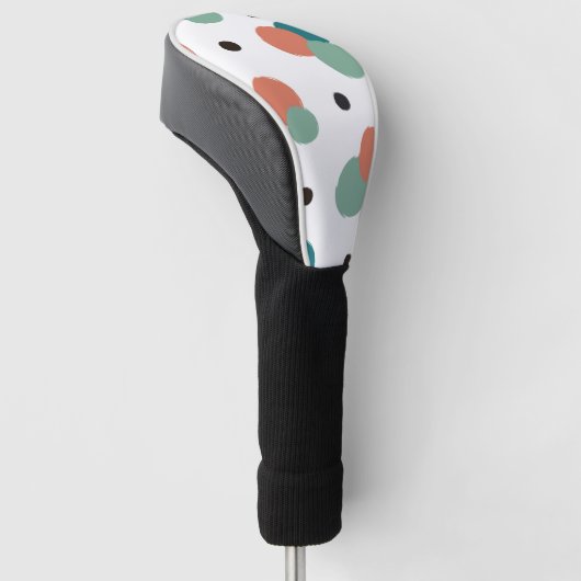 Esthetische kleurrijke Stippen Golfheadcover (Schuin)