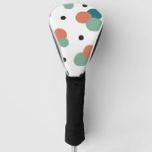 Esthetische kleurrijke Stippen Golfheadcover (Voorkant)