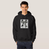 Esthetische Koe Print Bow Koe Print zwart-wit Hoodie (Voorkant volledig)