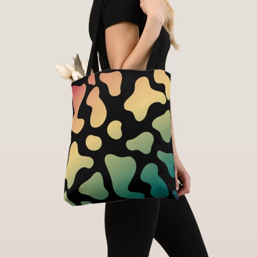 Esthetische koe print canvas tas (Dichtbij)