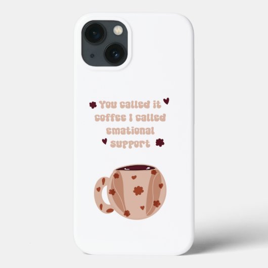 Esthetische Koffie iPhone Case – Boho Koffie Liefh (Achterkant)