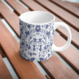 Esthetische koffietijd bloemenkop mok