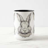  esthetische konijnenillustratie mok (Midden)