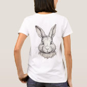 esthetische konijnenillustratie t-shirt (Achterkant)