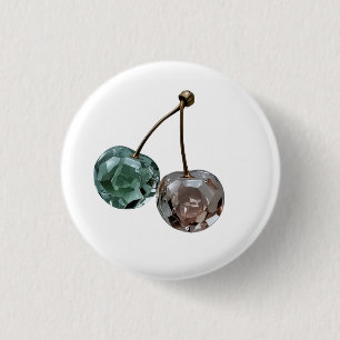Esthetische Kristal Edelsteen Kers Pinback Knop Ronde Button 3,2 Cm