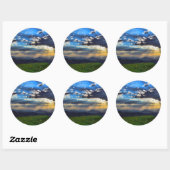 Esthetische landschapsschildering op Stickers (Vel)