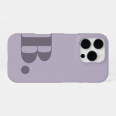Esthetische lavendel minimalistische initiaal B iPhone Hoesje (Achterkant horizontaal)