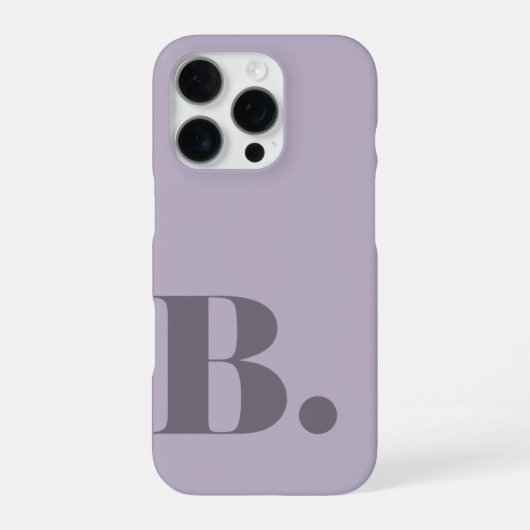 Esthetische lavendel minimalistische initiaal B iPhone Hoesje (Achterkant)