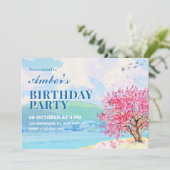 Esthetische lente aquarel kaart (Staand voorkant)