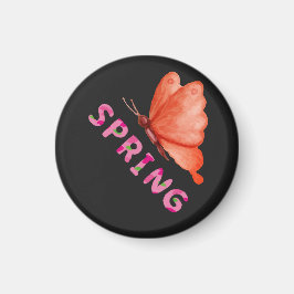 Esthetische lente vlinder minimalistische grafiek magneet