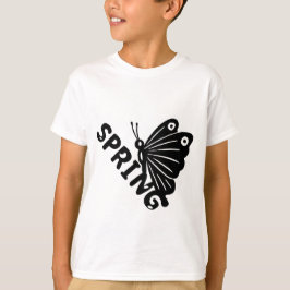 Esthetische Lente Vlinder Minimalistische Grafiek T-shirt