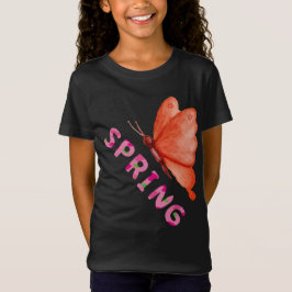 Esthetische Lente Vlinder Minimalistische Grafiek T-shirt