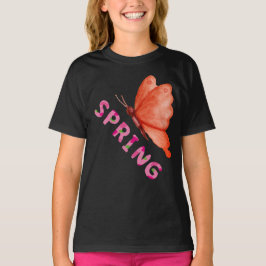 Esthetische Lente Vlinder Minimalistische Grafiek T-shirt