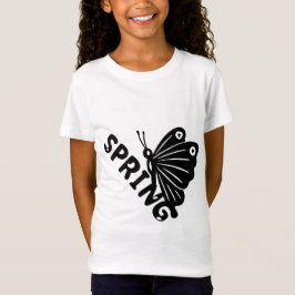 Esthetische Lente Vlinder Minimalistische Grafisch T-shirt