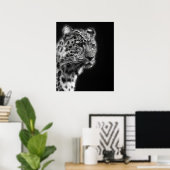 Esthetische Leopard Cheetah Gezicht schets kunst Poster (Thuiskantoor)