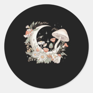 Esthetische Maan Goblincore En Cottagecore Paddens Ronde Sticker