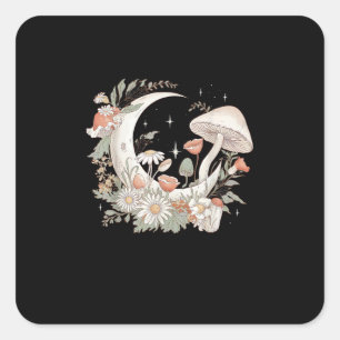 Esthetische Maan Goblincore En Cottagecore Paddens Vierkante Sticker