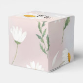 Esthetische madeliefjes bloemenpatroon cadeauverpa bedankdoosjes (Achterkant)