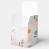 Esthetische madeliefjes bloemenpatroon cadeauverpa bedankdoosjes (Geopend)