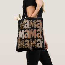 Esthetische Mama Typografie Leopard Print
