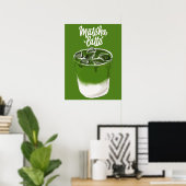 Esthetische Matcha Latte Muurkunst, Matcha Liefheb Poster (Thuiskantoor)