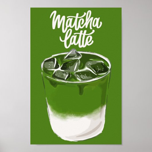 Esthetische Matcha Latte Muurkunst, Matcha Liefheb Poster (Voorkant)