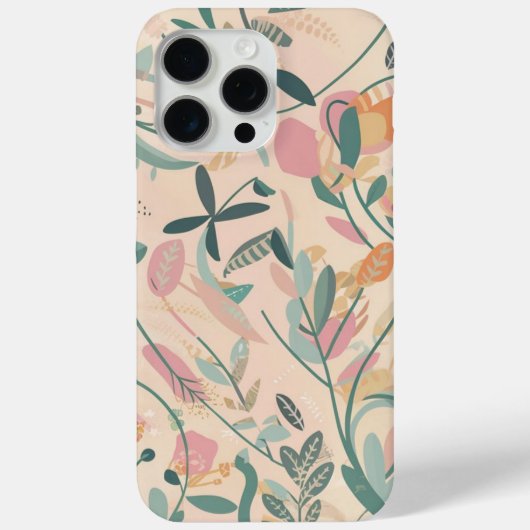 Esthetische meisjesachtige botanische roze achterg Case-Mate iPhone case (Achterkant)