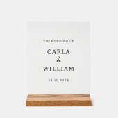 Esthetische minimalistische aangepaste tekst bruil acryl bord (Voorkant)