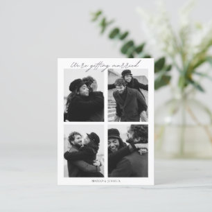 Esthetische minimalistische foto bruiloft briefkaart
