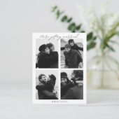 Esthetische minimalistische foto bruiloft briefkaart (Staand voorkant)
