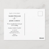 Esthetische minimalistische foto bruiloft briefkaart (Achterkant)