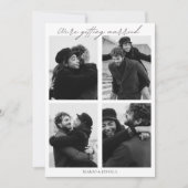 Esthetische minimalistische foto bruiloft kaart (Voorkant)