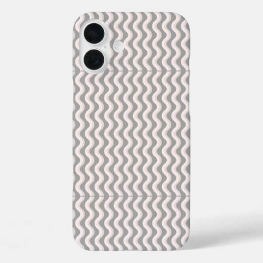 Esthetische minimalistische grijze wavylines patro Case-Mate iPhone case (Achterkant)
