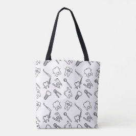Esthetische Minimalistische Tandarts Iconen Patroo Tote Bag