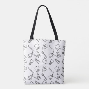 Esthetische Minimalistische Tandarts Iconen Patroo Tote Bag