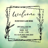 Esthetische Minimalistische Zakelijke Naam Opening Raamsticker (Vel 3)