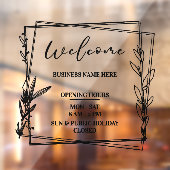 Esthetische Minimalistische Zakelijke Naam Opening Raamsticker (Vel 2)