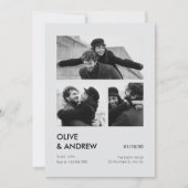 Esthetische moderne fotocollage bruiloft kaart (Voorkant)