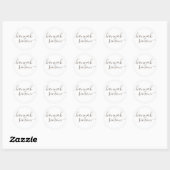 Esthetische moderne minimalistische gouden bruilof ronde sticker (Vel)