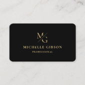 Esthetische Monogram Line Professioneel Minimaal Z Visitekaartje (Voorkant)